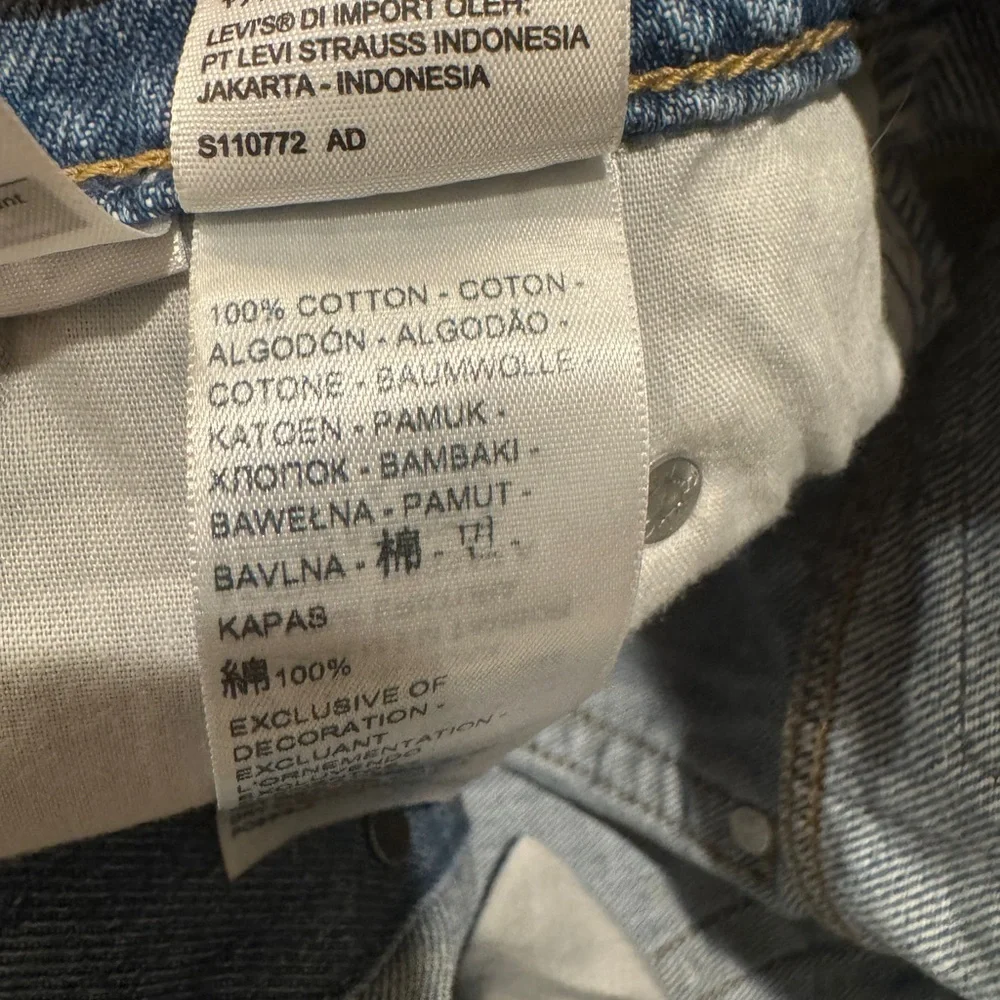 Levi's Blue Button-Up Mini Skirt